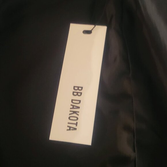 NWT BB Dakota "Gabrielle" Faux Black Leather Asymmetrical Jacket Moto - Size L - Picture 6 of 10